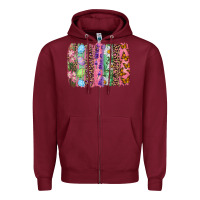 Burgundy Western easter brush stroke Zipper Hoodie - RanaPortraitStore