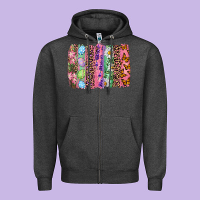 Zipper Hoodie Western easter brush stroke