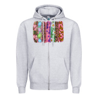 Heather Grey Western easter brush stroke Zipper Hoodie - RanaPortraitStore