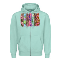 Seafoam Western easter brush stroke Zipper Hoodie - RanaPortraitStore