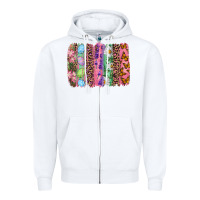White Western easter brush stroke Zipper Hoodie - RanaPortraitStore