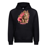 Black floral cat Urban Hoodie - Jasminsmagicworld