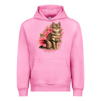 Fuchsia Pink floral cat Urban Hoodie - Jasminsmagicworld
