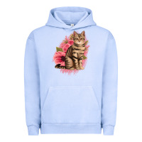 Pigment Grape Ice floral cat Urban Hoodie - Jasminsmagicworld