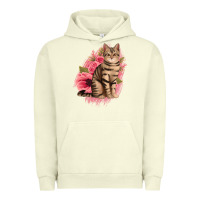 Pigment Pistachio floral cat Urban Hoodie - Jasminsmagicworld