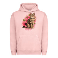 Pigment Salmon floral cat Urban Hoodie - Jasminsmagicworld
