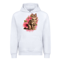 White floral cat Urban Hoodie - Jasminsmagicworld
