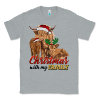 Heather Grey Cow and Calves Christmas with My Family Classic Tee - RanaPortraitStore