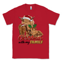 Red Cow and Calves Christmas with My Family Classic Tee - RanaPortraitStore