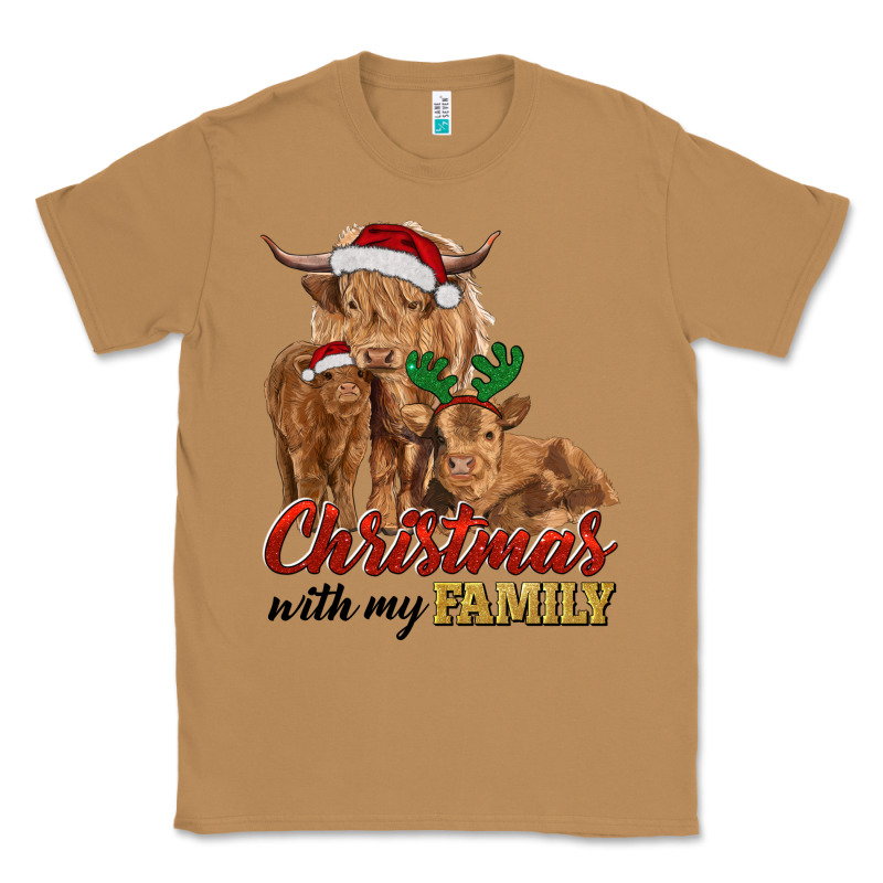 Cow And Calves Christmas With My Family Classic Tee by RanaPortraitStore | Teevron