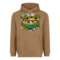 Toasted Coconut washingTon State Map Heavyweight Hoodie - RanaPortraitStore