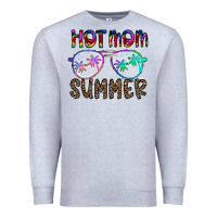 Heather Grey hot mom summer Premium Sweatshirt - CowhideDigitalArt