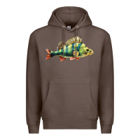 Coffee Perch Fish Premium Hoodie - LillyAllenDesigns