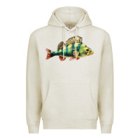 Oatmeal Heather Perch Fish Premium Hoodie - LillyAllenDesigns