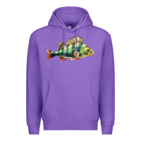 Purple Perch Fish Premium Hoodie - LillyAllenDesigns