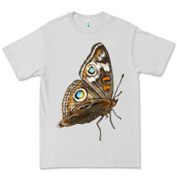 Dove Grey Flying Common Buckeye Butterfly Premium Tee - LillyAllenDesigns