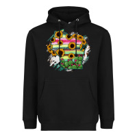 Black Wisconsin State Map Heavyweight Hoodie - RanaPortraitStore