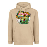 Mushroom Wisconsin State Map Heavyweight Hoodie - RanaPortraitStore