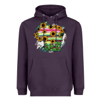 Plum Wisconsin State Map Heavyweight Hoodie - RanaPortraitStore