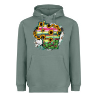Sage Wisconsin State Map Heavyweight Hoodie - RanaPortraitStore