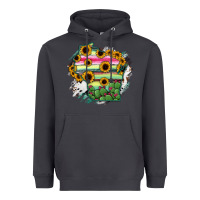 Smoke Wisconsin State Map Heavyweight Hoodie - RanaPortraitStore