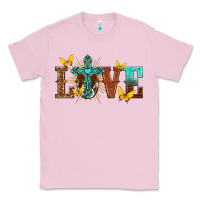 Bubblegum Pink love with cross Classic Tee - texasbilliewilder