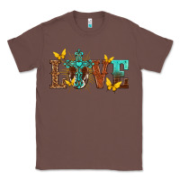 Chestnut love with cross Classic Tee - texasbilliewilder