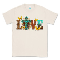 Natural love with cross Classic Tee - texasbilliewilder