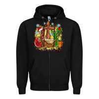 Black joy to the world Zipper Hoodie - Zillion Design Studio