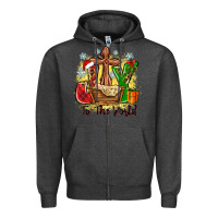 Charcoal Heather joy to the world Zipper Hoodie - Zillion Design Studio