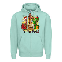 Seafoam joy to the world Zipper Hoodie - Zillion Design Studio