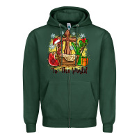 Sports Green joy to the world Zipper Hoodie - Zillion Design Studio