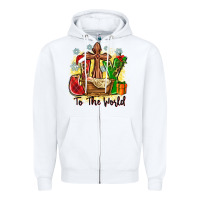 White joy to the world Zipper Hoodie - Zillion Design Studio