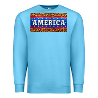 Ocean Blue america license plate Premium Sweatshirt - HRA Design Shop