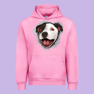 Pittbull Gray Glitter Urban Hoodie Designed By Jasminsmagicworld