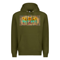 Army Green western believe leopard aztek license plate template Premium Hoodie - BarkalooDesign