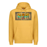 Mustard western believe leopard aztek license plate template Premium Hoodie - BarkalooDesign