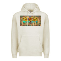 Oatmeal Heather western believe leopard aztek license plate template Premium Hoodie - BarkalooDesign