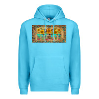 Ocean Blue western believe leopard aztek license plate template Premium Hoodie - BarkalooDesign