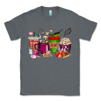Charcoal Heather lunch lady coffee cups Classic Tee - texasbilliewilder
