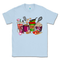 Dusty Blue lunch lady coffee cups Classic Tee - texasbilliewilder