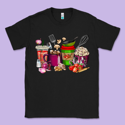 Classic Tee lunch lady coffee cups