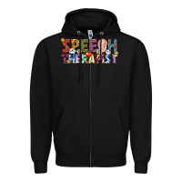 Black speech therapist Zipper Hoodie - texasbilliewilder