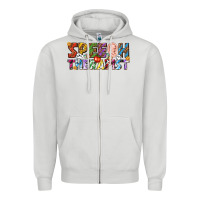 Dove Grey speech therapist Zipper Hoodie - texasbilliewilder
