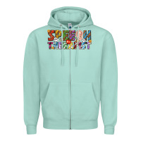 Seafoam speech therapist Zipper Hoodie - texasbilliewilder
