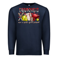 Navy diamonds are a girls best friends Premium Sweatshirt - RacoonDesign