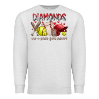 Oatmeal Heather diamonds are a girls best friends Premium Sweatshirt - RacoonDesign