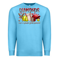 Ocean Blue diamonds are a girls best friends Premium Sweatshirt - RacoonDesign