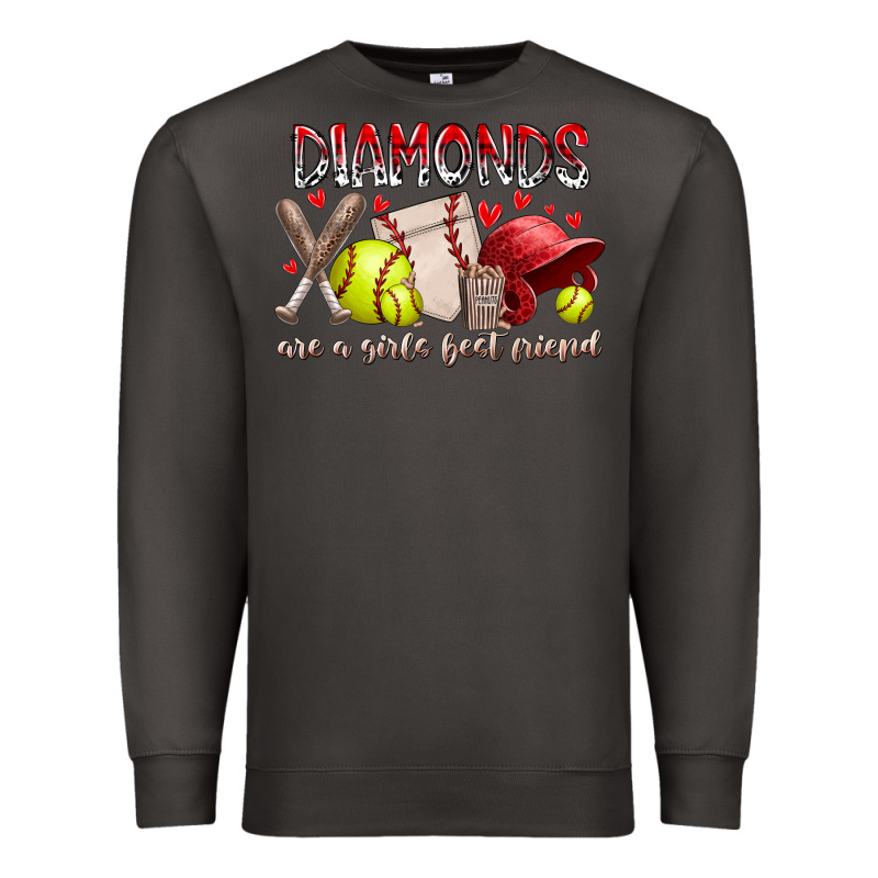 Diamonds Are A Girls Best Friends Premium Sweatshirt by RacoonDesign | Teevron