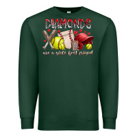 Sports Green diamonds are a girls best friends Premium Sweatshirt - RacoonDesign